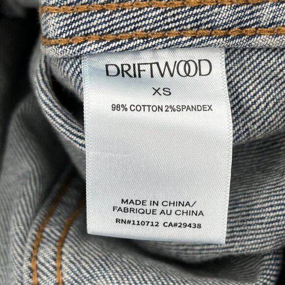 Driftwood Everyday Boyfriend Denim Jacket Size XS Mid Length - Picture 9 of 10
